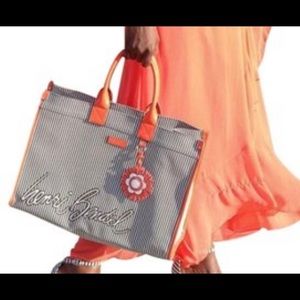 💕Beautiful Henri Bendel Bag Stripe Canvas Tote